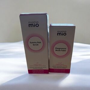 Mama Mio Pregnancy Skincare Set Tummy Rub Scrub + Boob Tube Cream Gift Set NIB